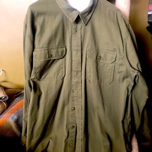 Filson heavy twill shirt dark green xl style 10690